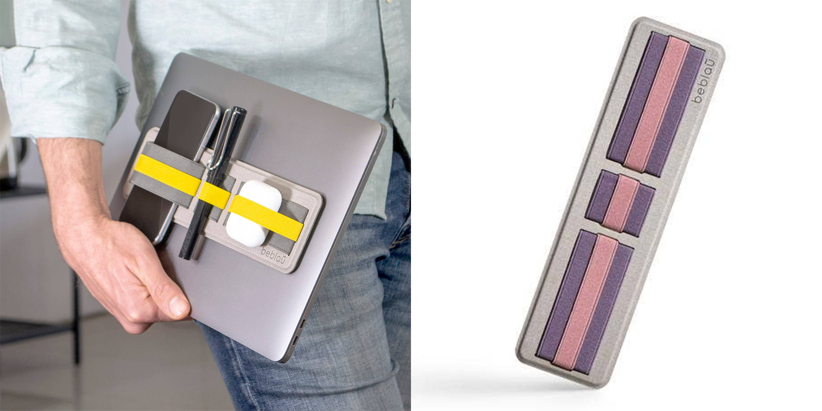 colorful tech organizer that attaches to laptop