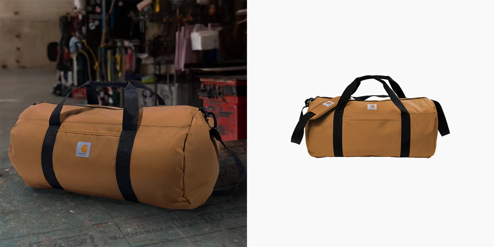 Branded duffel bag for bulk employee appreciation and milestone gifts