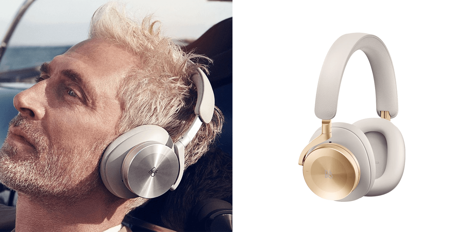 high end white and gold headphones best swag for tech companies