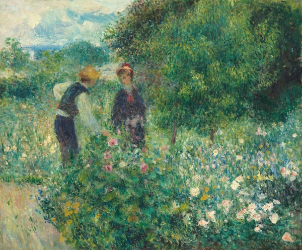 Picking Flowers 1875 Auguste Renoir Associated Names Auguste Renoir Artist, French, 1841 - 1919 https://www.nga.gov/artworks/52205-picking-flowers