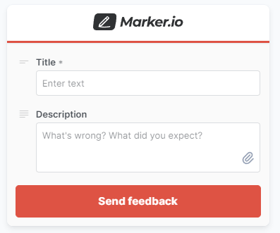 A simple VoC feedback widget.