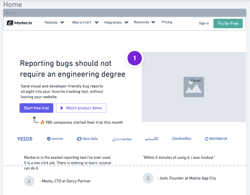Example mockup with Whimsical.