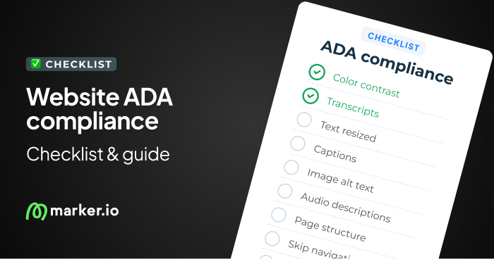 ADA Compliance Checklist for Websites | Marker.io