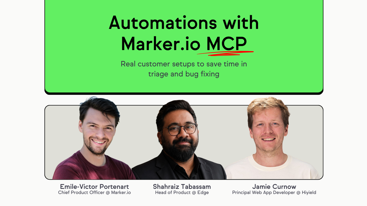 What teams automate with Marker.io MCP