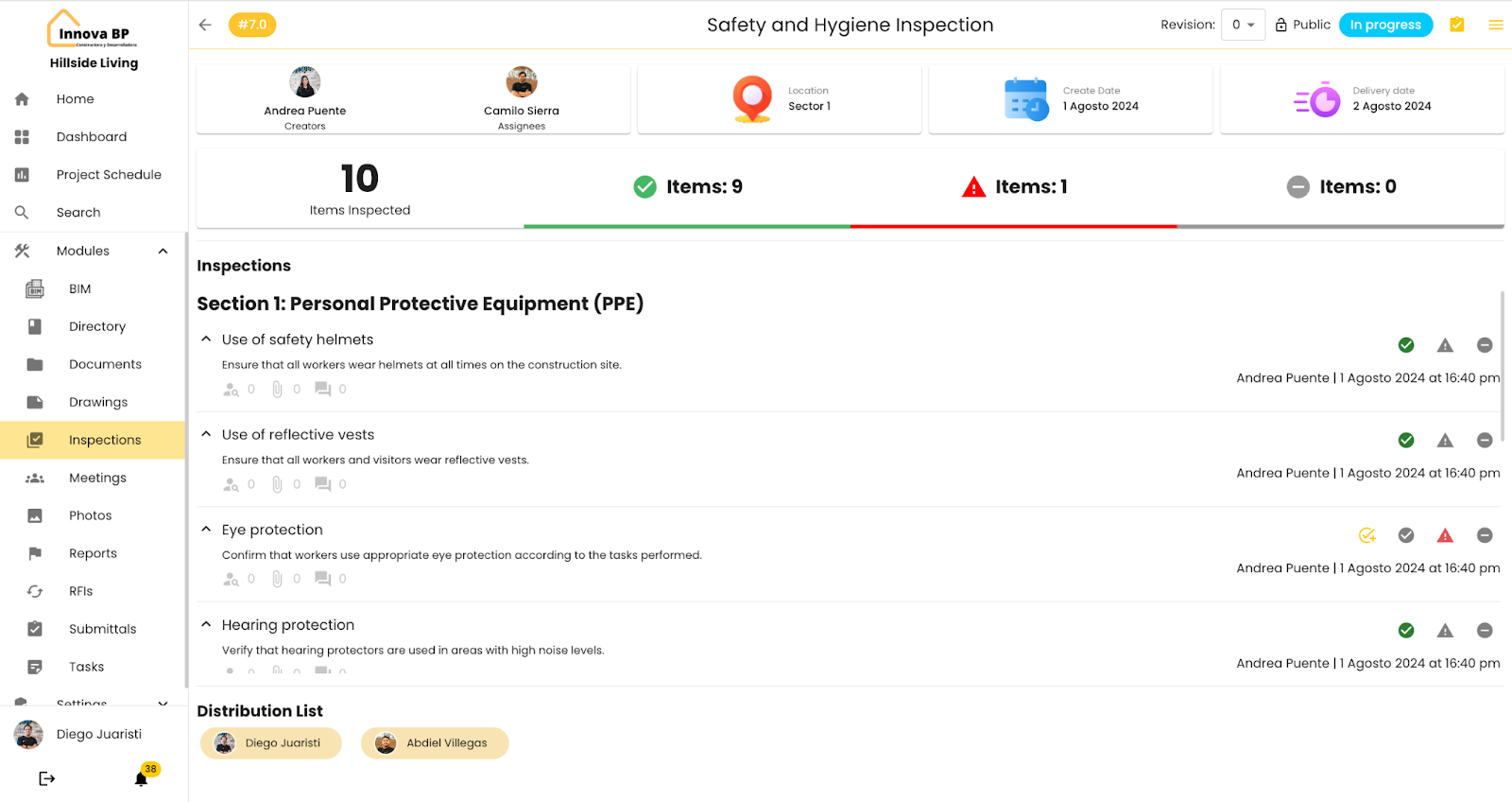 Buildpeer inspections