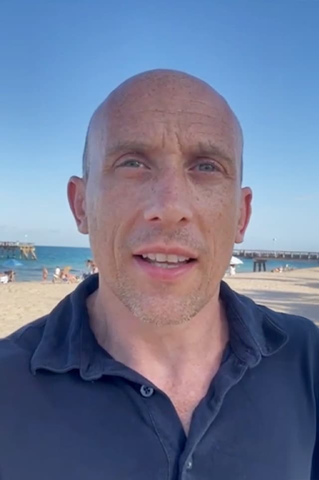 Selfie of Fergus on a beach