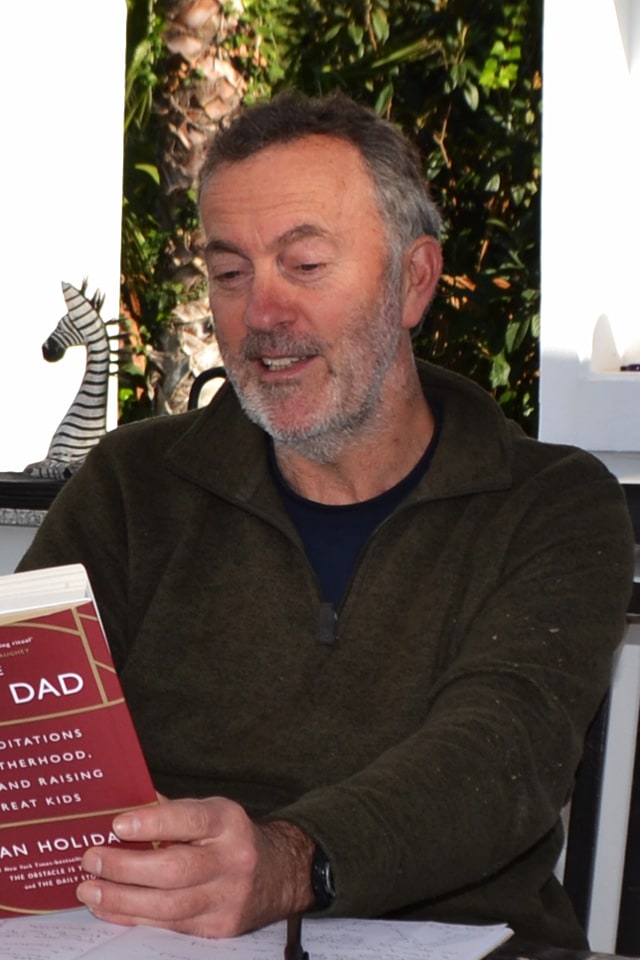 Martin reading a book