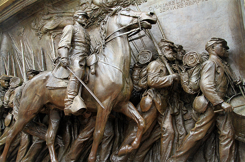 This photo-realistic, three-dimensional, life-size recreation of Augustus Saint-Gaudens masterpiece