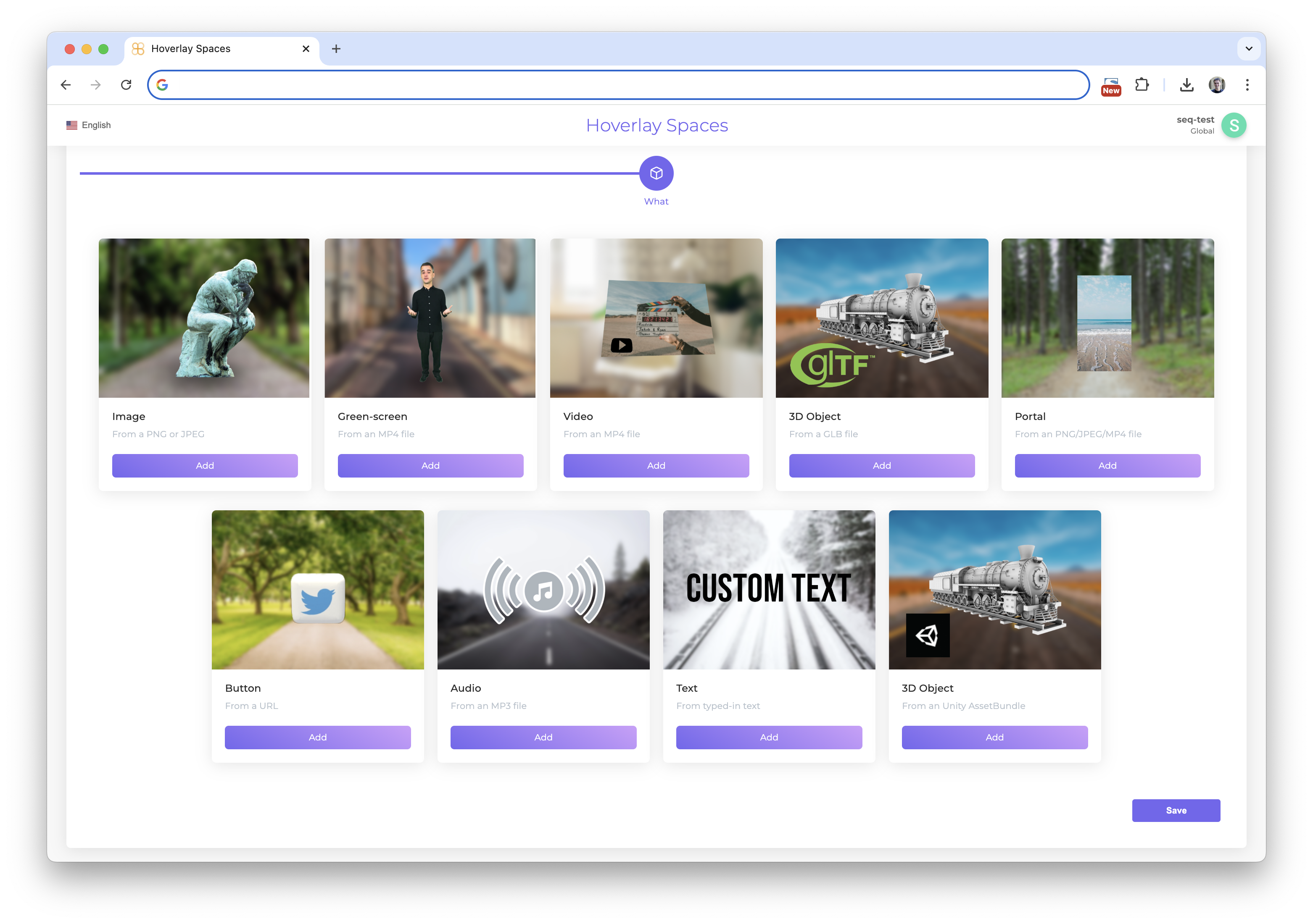 editing screen of hoverlay publishing web