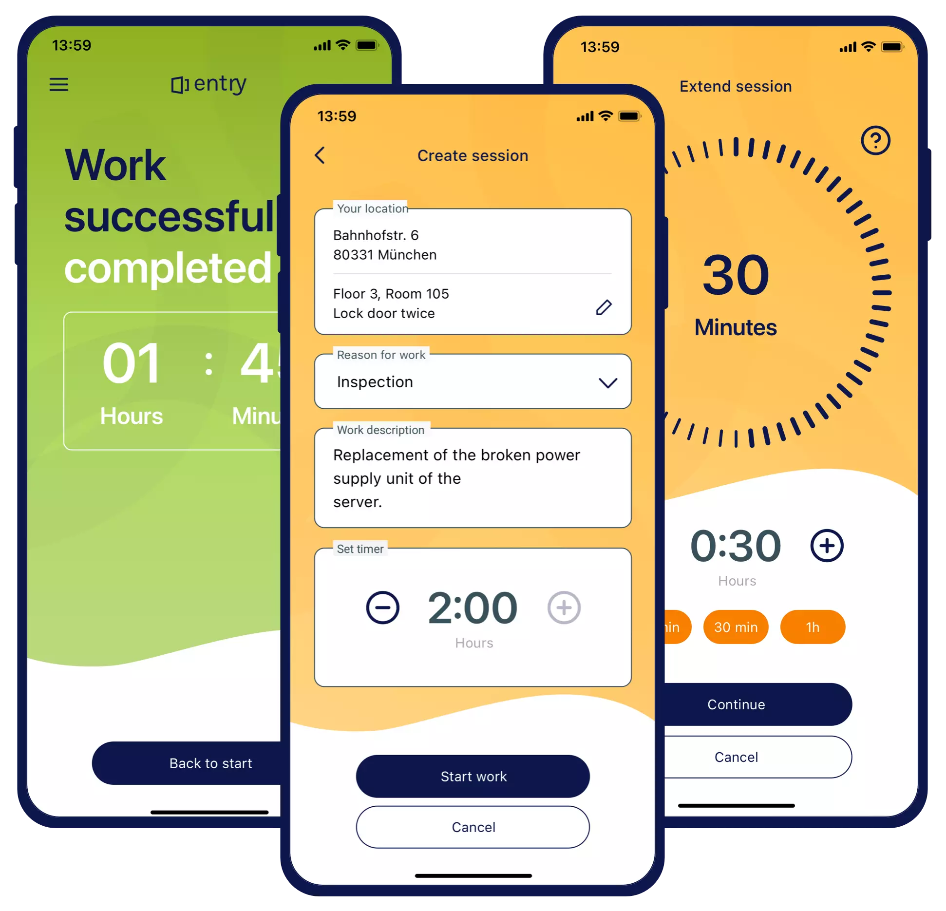 Entry App Mockups