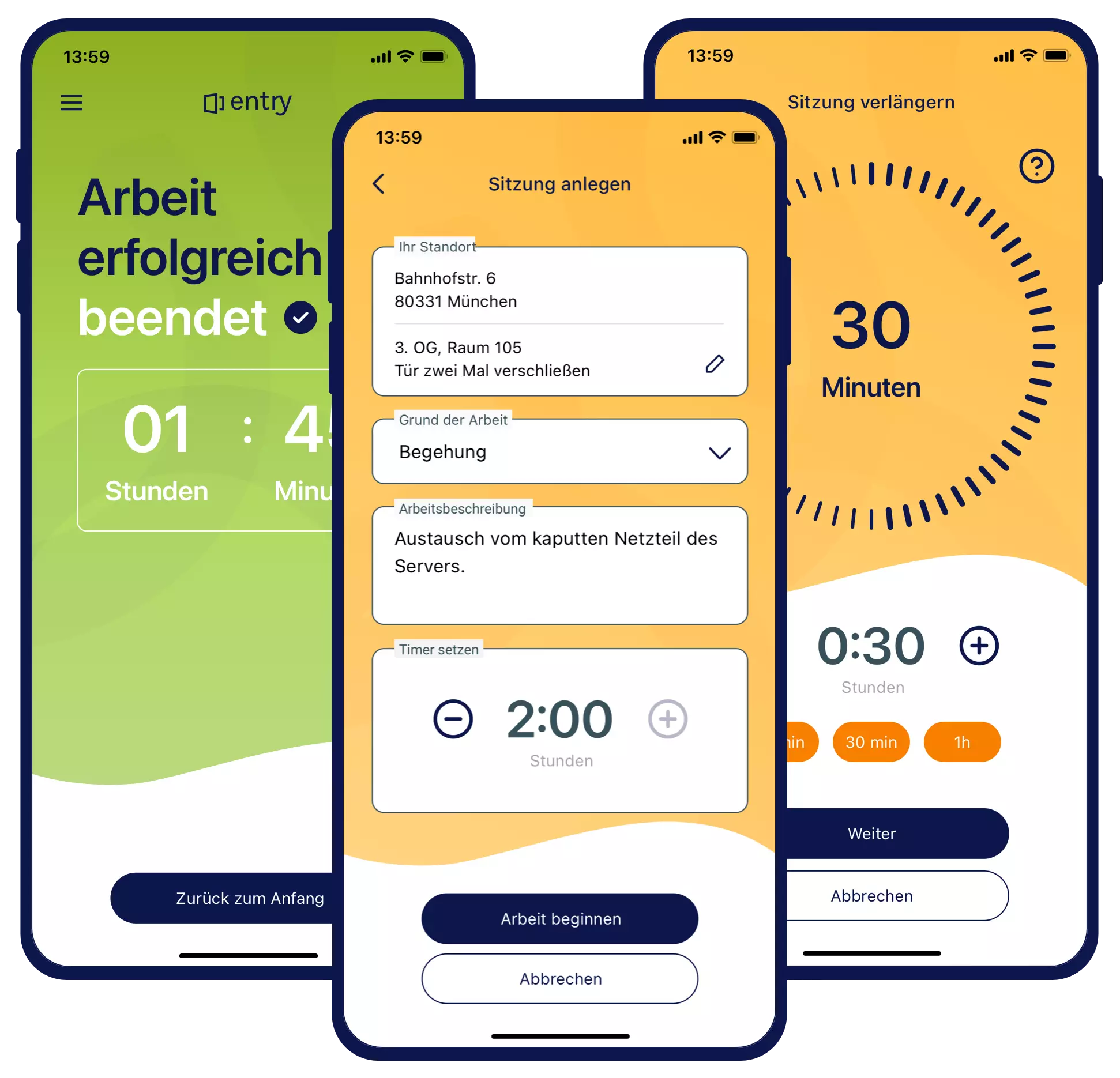 Entry App Mockups