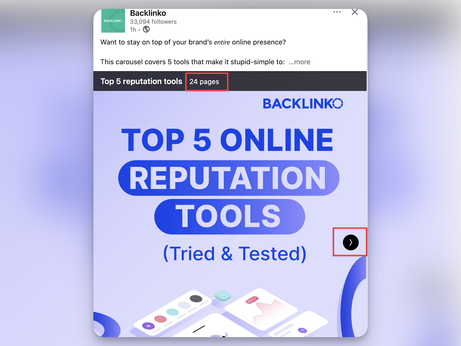 linkedin carousel example