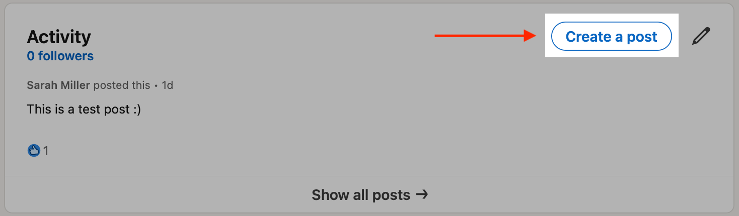 Create LinkedIn posts