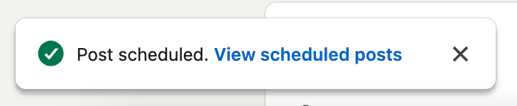 scheduled posts linkedin