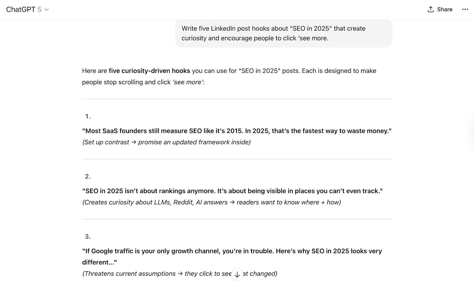 write and optimize linkedin posts with chatgpt