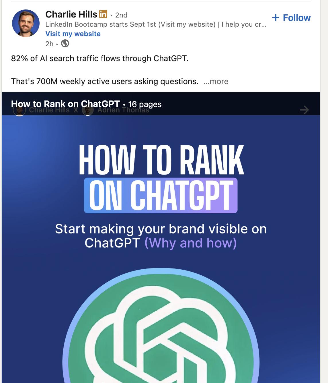 industry insights linkedin post example to get hired