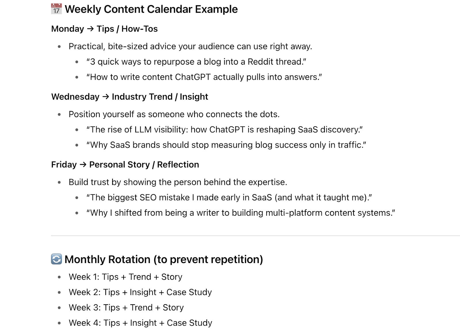 linkedin content calendar chatgpt