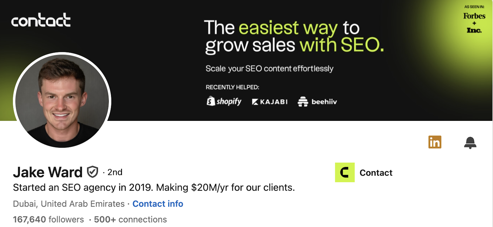 linkedin headline example