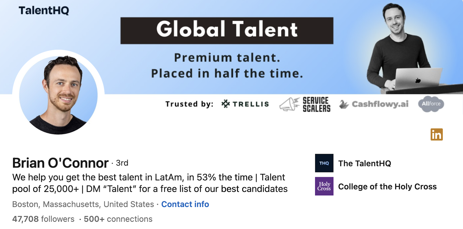 linkedin headline example