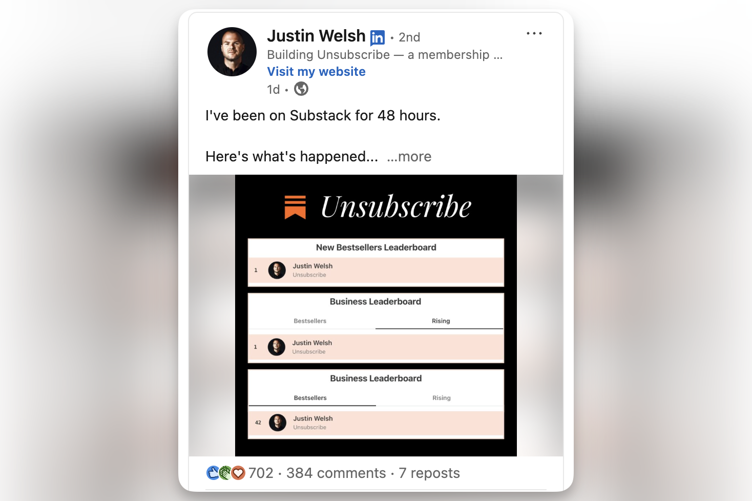 linkedin post example