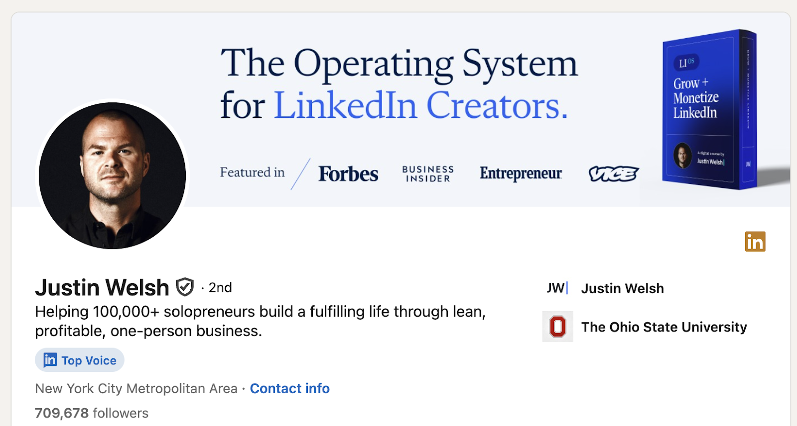 linkedin justin welsh