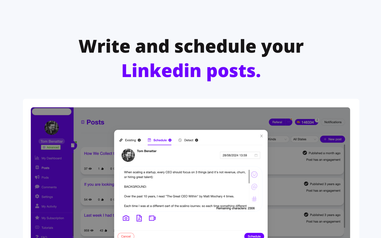 Podawaa Post Scheduling