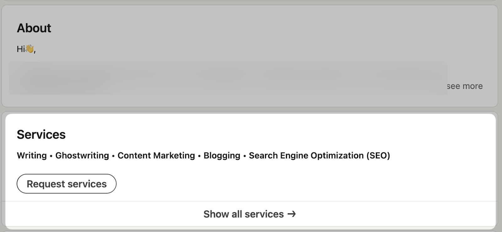 services on linkedin