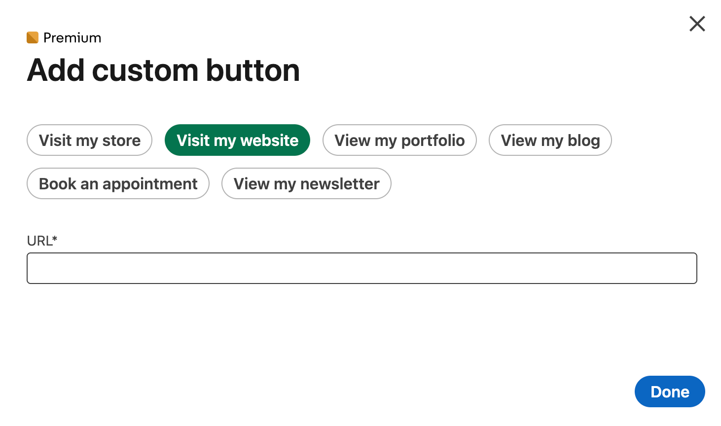 add custom button on linkedin