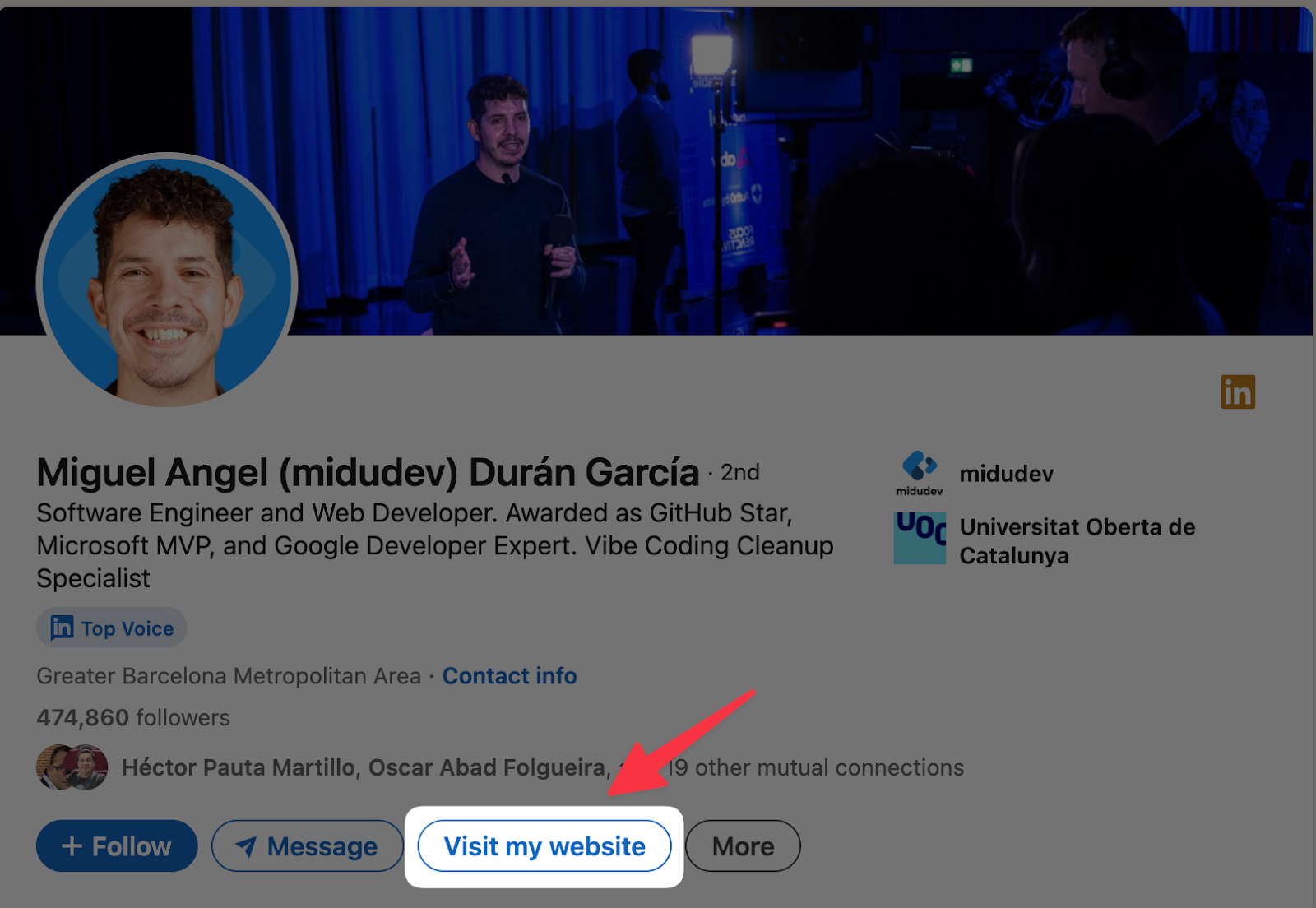 visit my website linkedin button