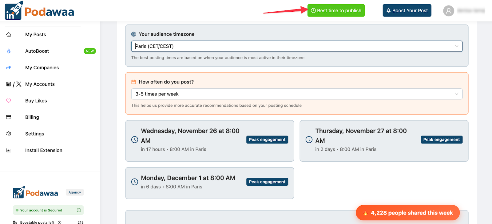 podawaa Best Time to Publish