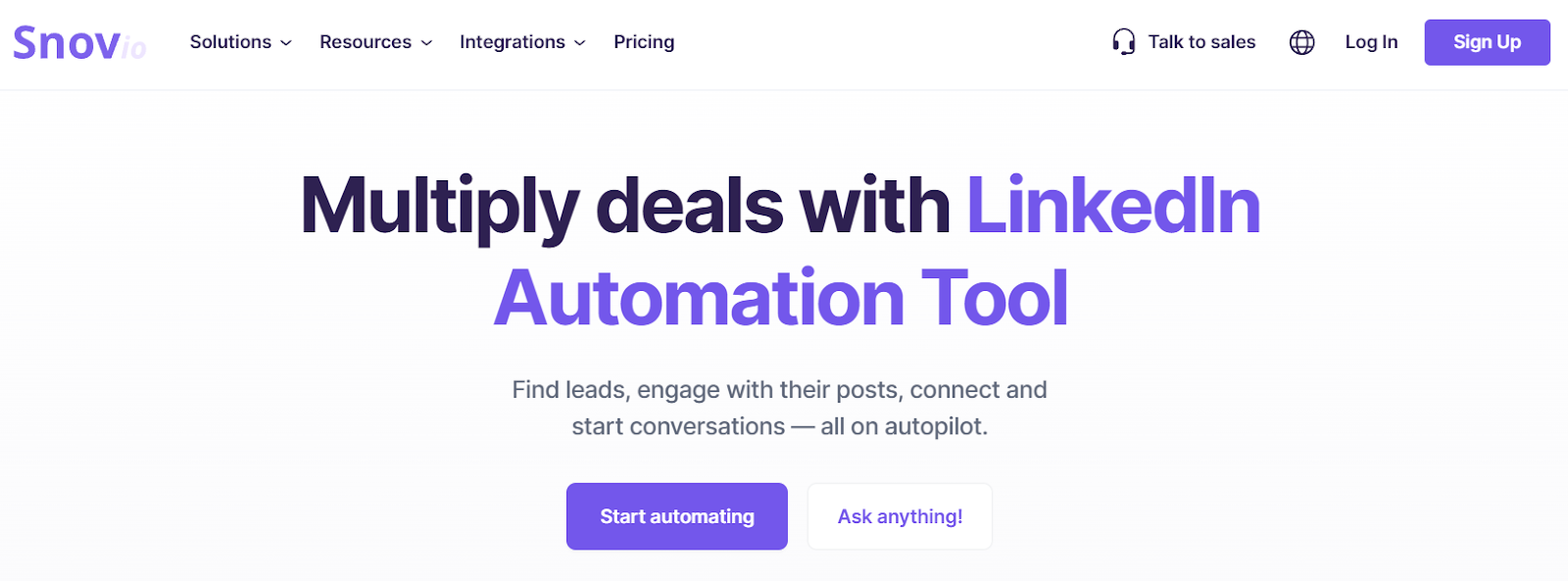 snov io linekdin automation tool