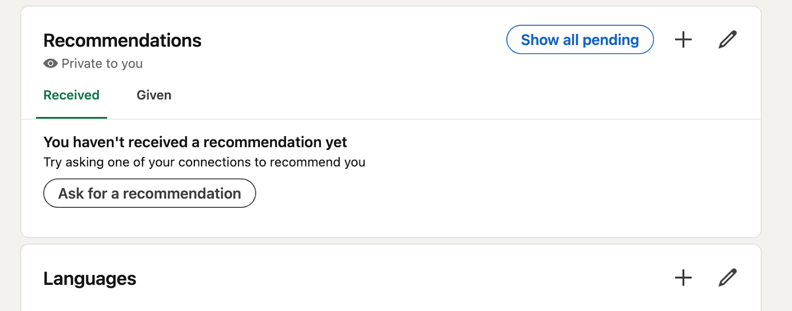 Linkedin reccomendation