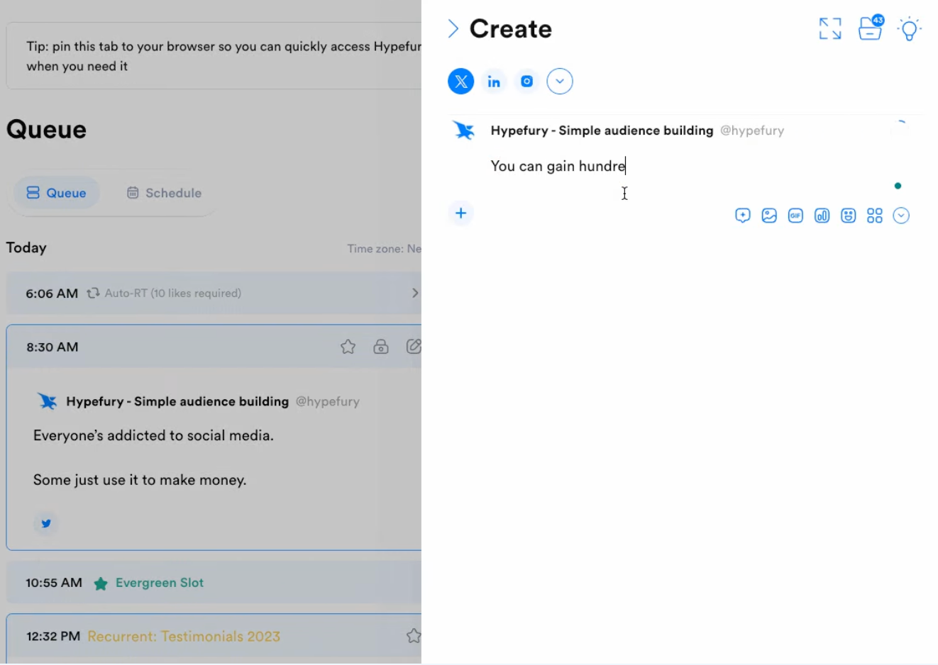 hypefury linkedin personal branding