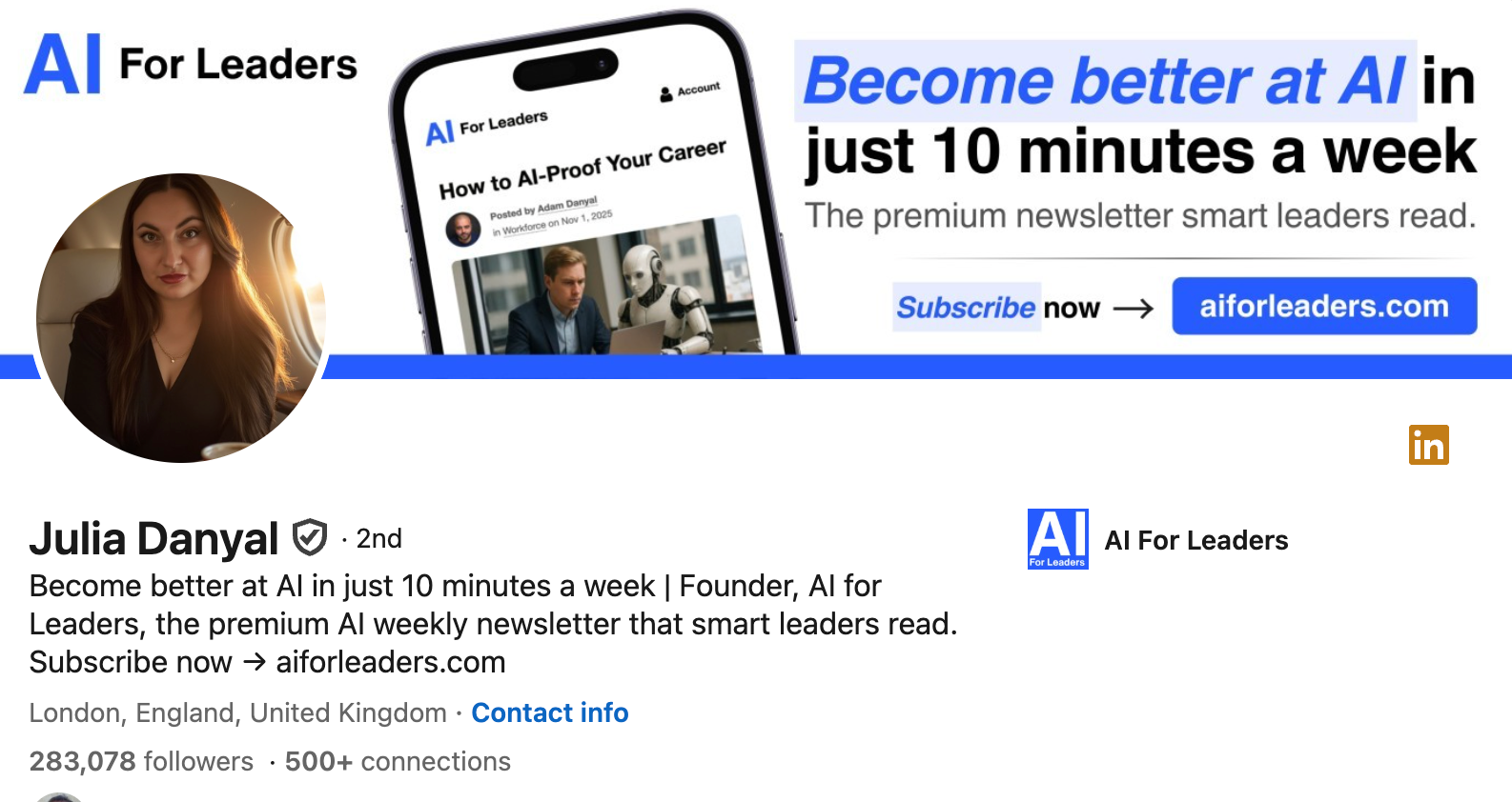 Julia Danyal (AI for leaders, decision-making, and literacy)