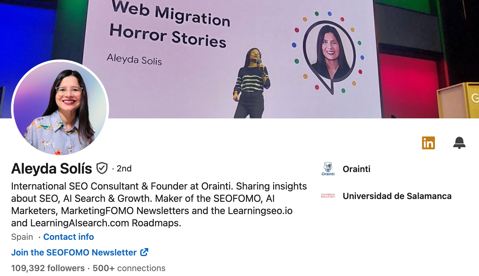 Aleyda Solis (Technical SEO, international search, and AI visibility)