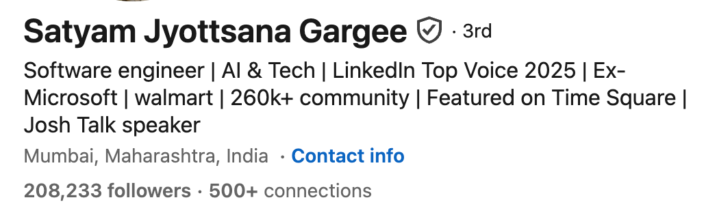 headline example Software Engineer