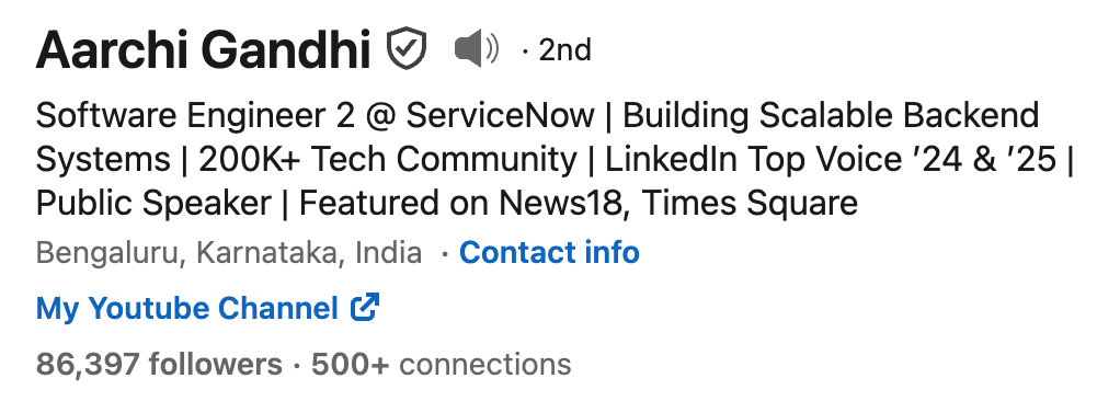 headline example Software Engineer 