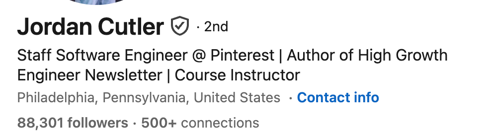 linkedin headline example Staff Software Engineer