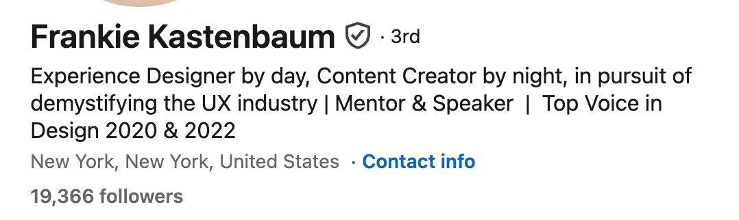 linkedin headline example ux designer