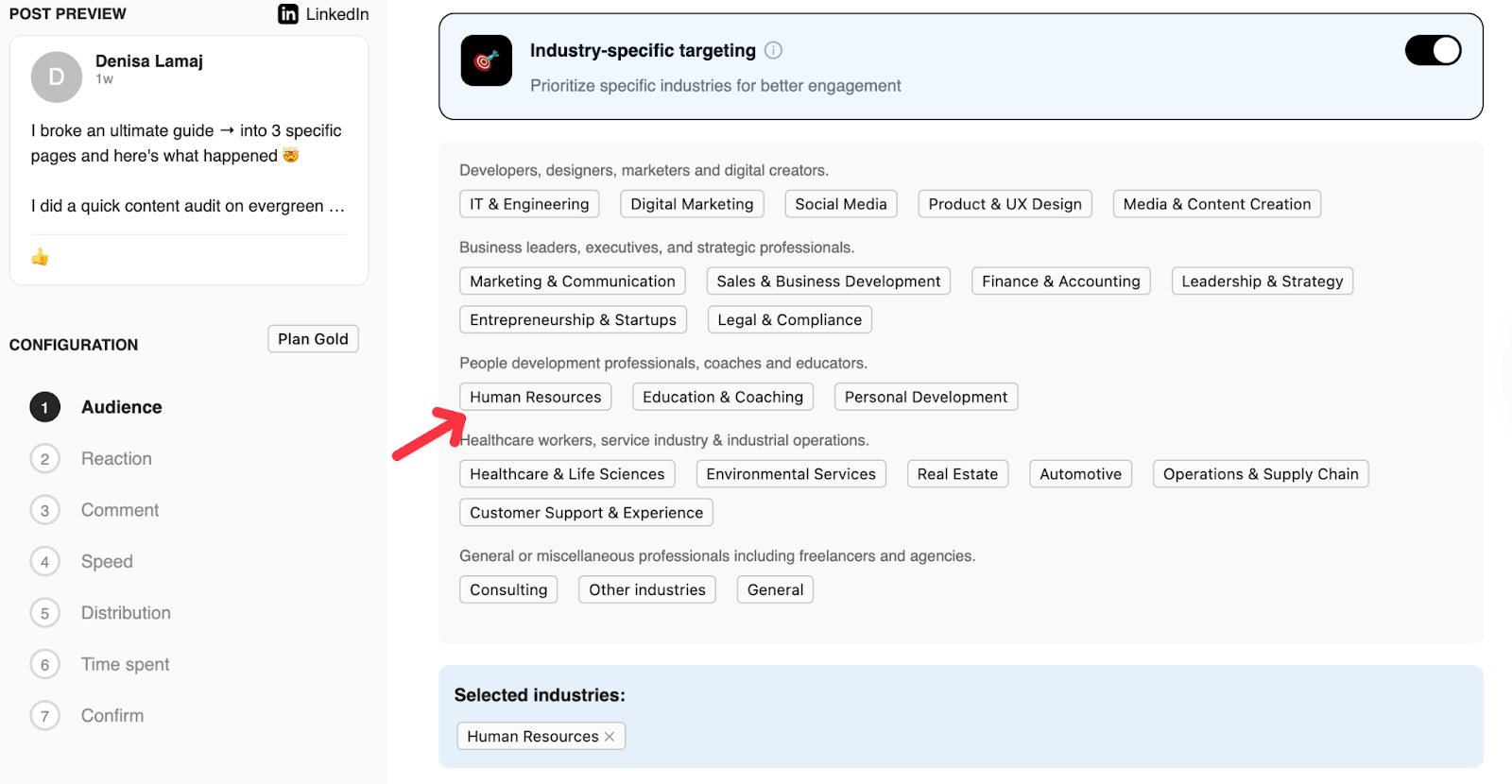 podawaa target HR audience