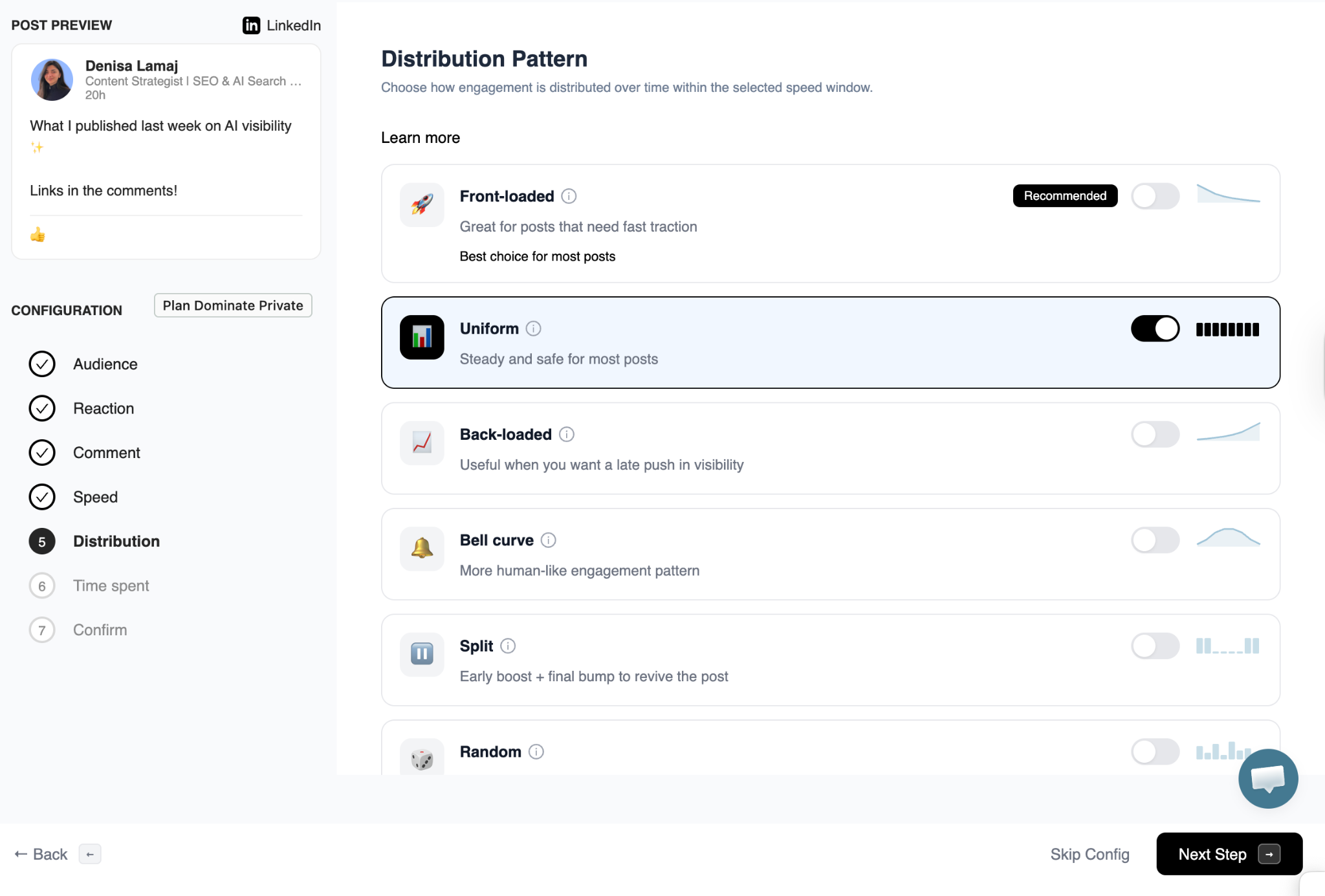 distribution pattern in podawaa for linkedin