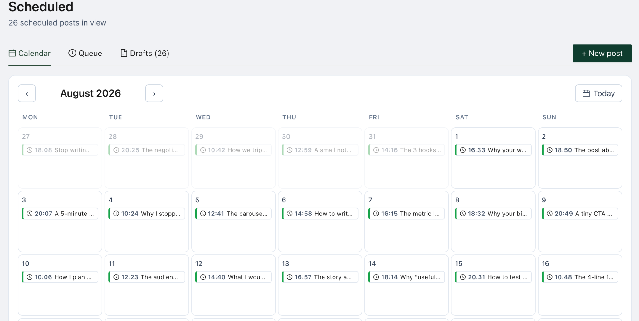 linkedin calendar podawaa
