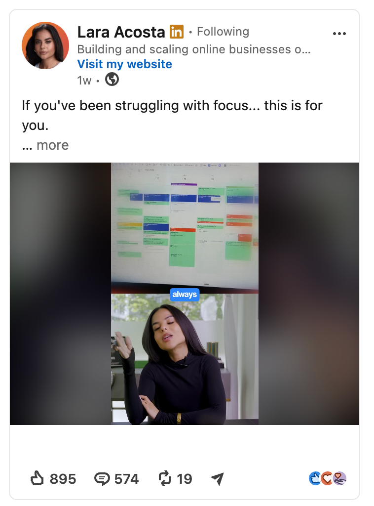 linkedin post example viral