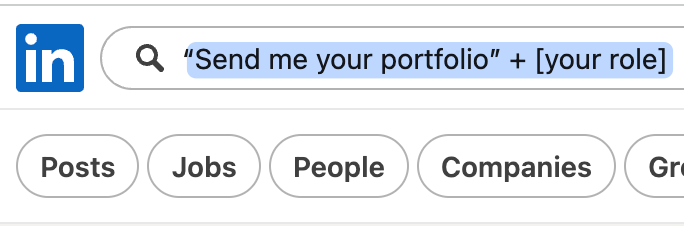 search linkedin posts for job search
