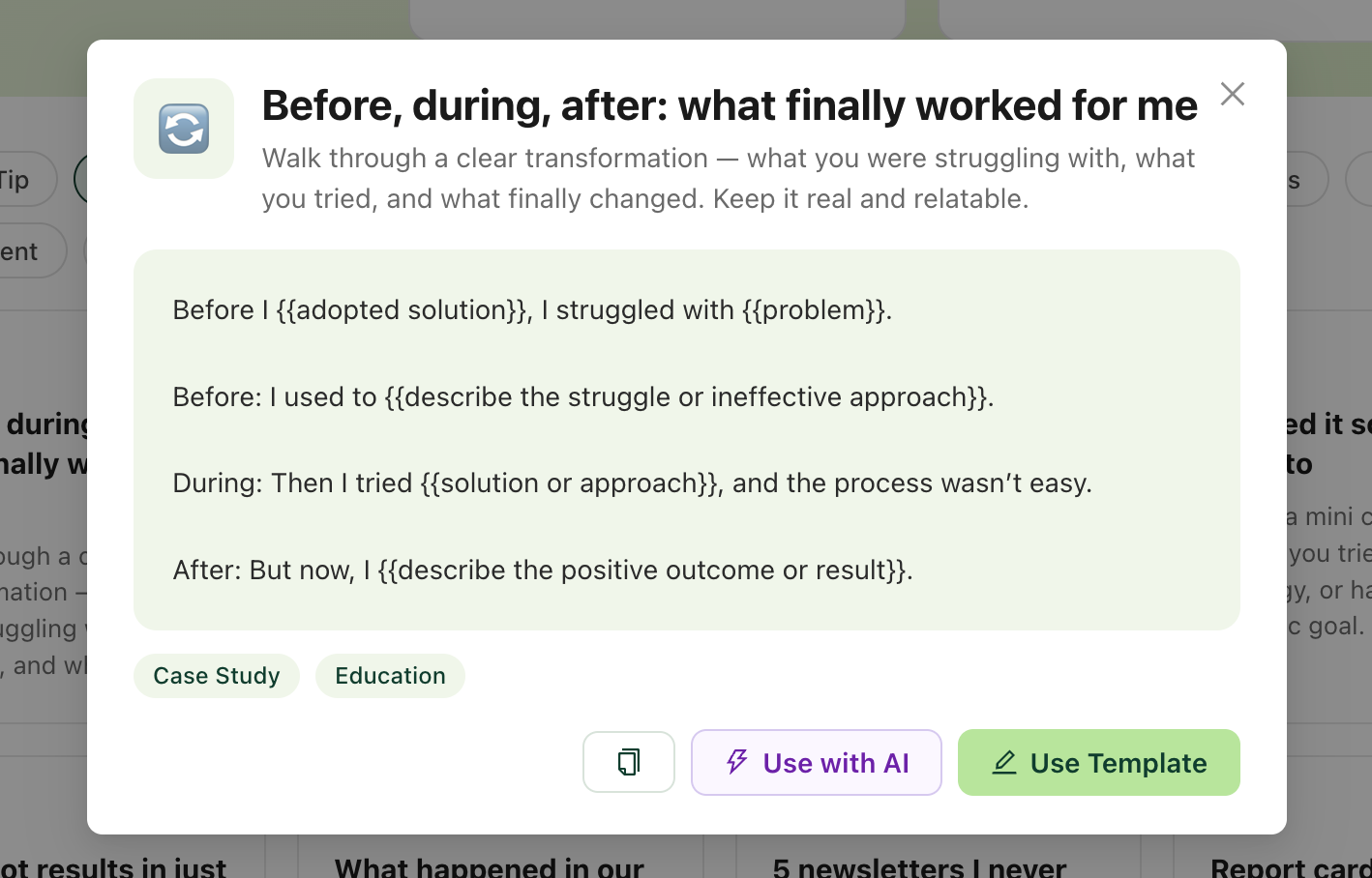 linkedin post template case study