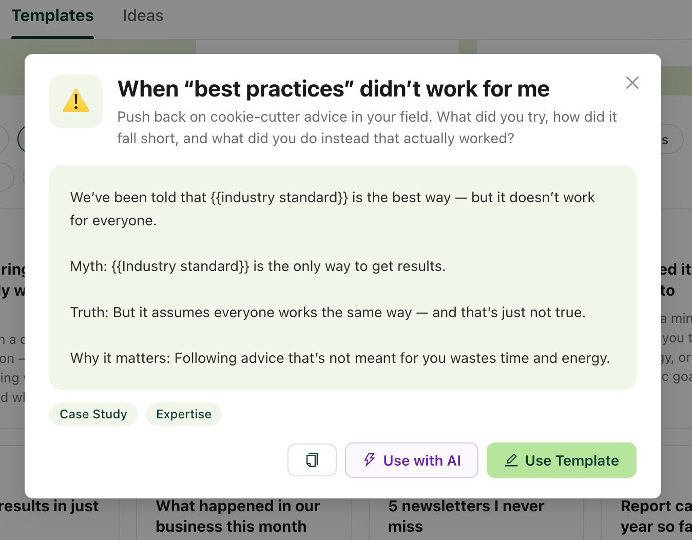 best practices case study linkedin post template