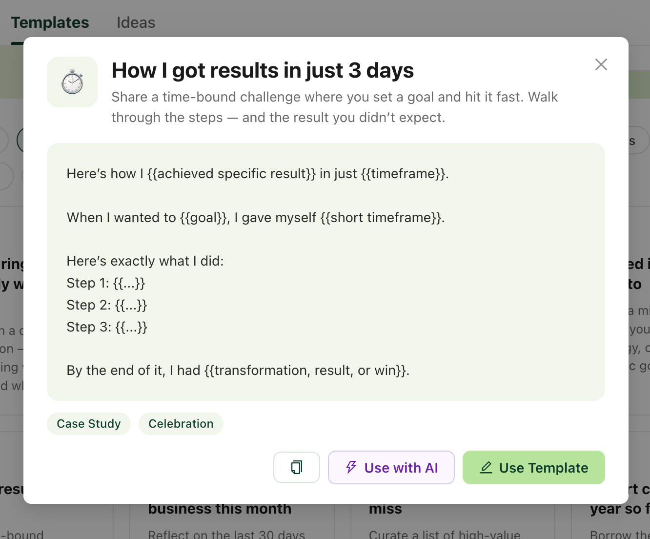  case study linkedin post template