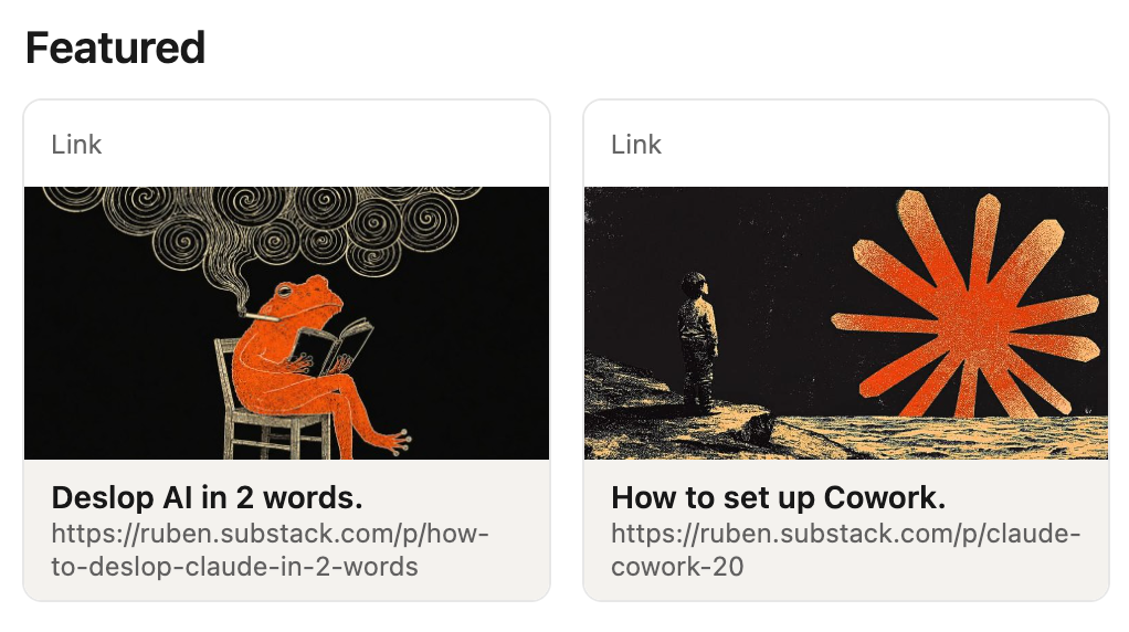 featured section on linkedin
