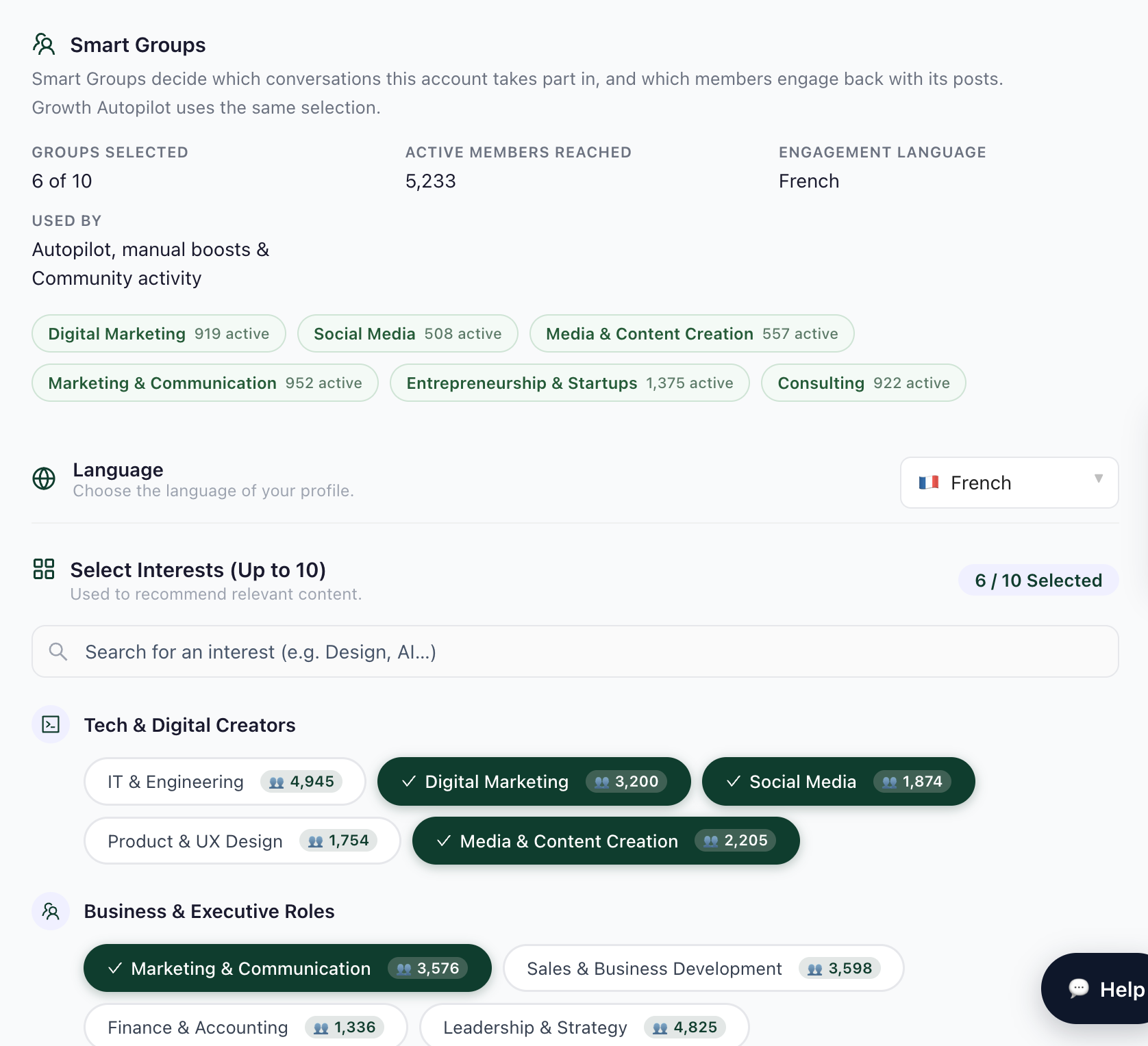 podawaa smart groups for linkedin