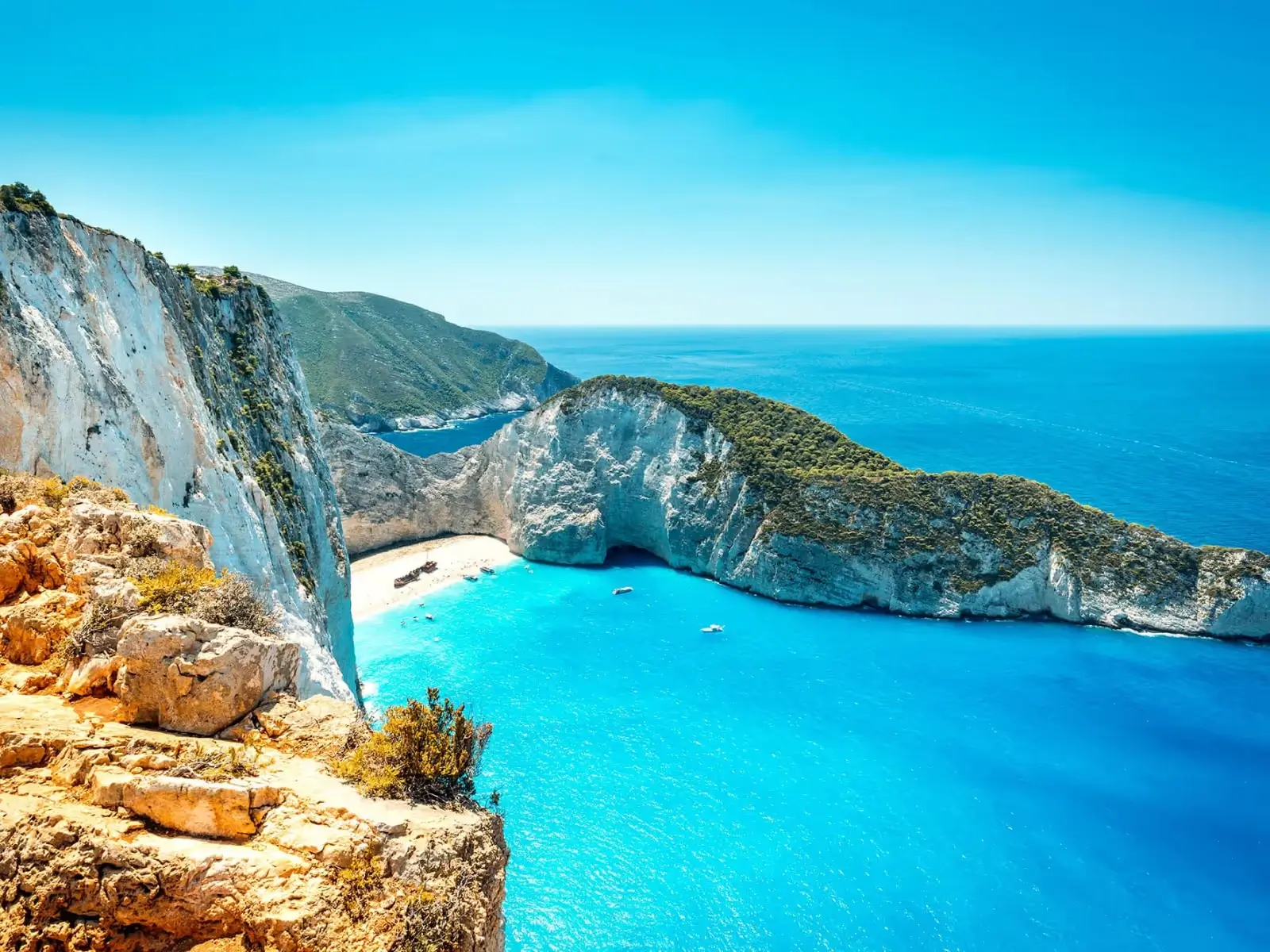 Navagio Beach with shipwreck